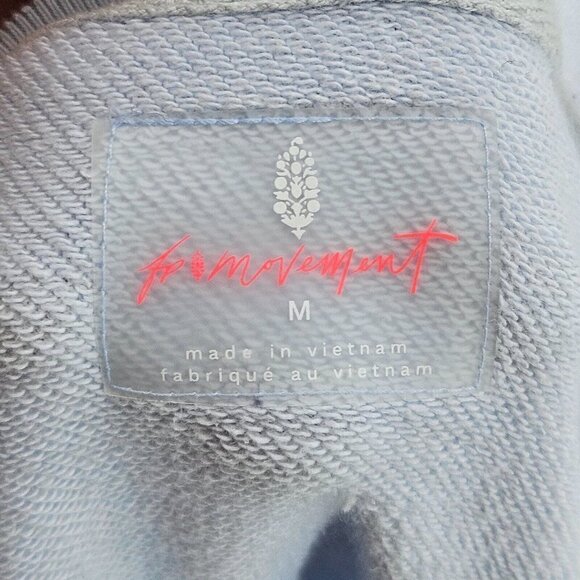 Free People Movement Ombre Metti Crew Sweatshirt Blue Women’s Size M Athleisure - Picture 8 of 13